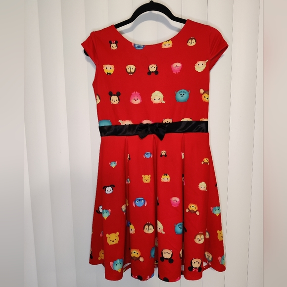 Disney Other - Disney Tsum Tsum Red Dress With Black Bow girls size XL